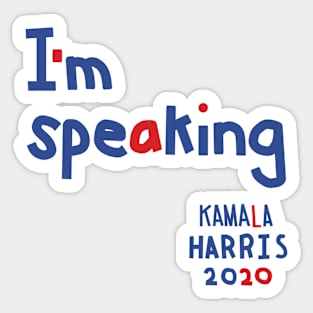 Small Im Speaking says Kamala Harris Sticker